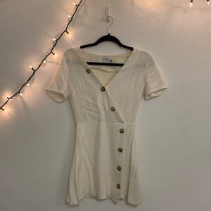 Princess Polly White Linen Dress